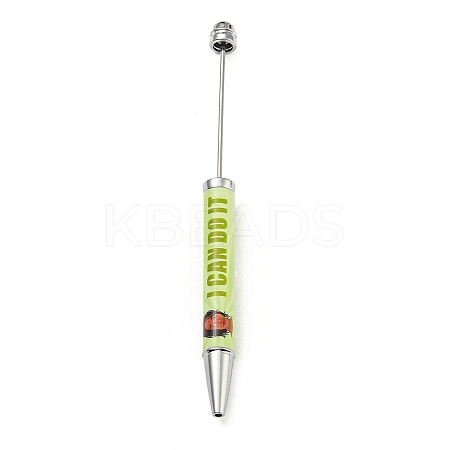 Word I Can do it Printed Plastic Ball-Point Pen AJEW-C038-01D-1