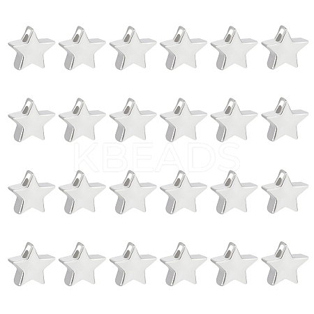 BENECREAT 24Pcs Sterling Silver Beads STER-BC0001-99-1