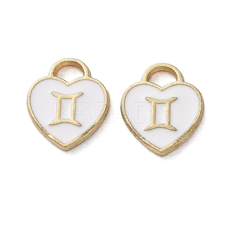 (Defective Closeout Sale: Enamel Yellowing) Golden Alloy Enamel Charms ENAM-XCP0001-47C-1
