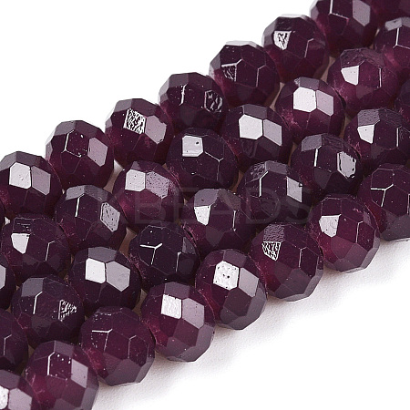 Baking Paint Imitation Jade Glass Bead Strands LS-DGLA-A034-J4MM-A02-1