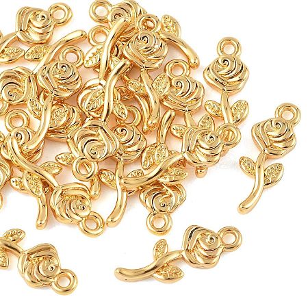 SHEGRACE Brass Rose Charms XGR0164G-105G-1