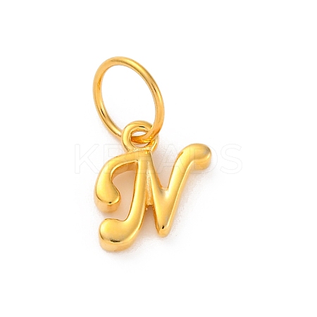 925 Sterling Silver Letter Charms with Jump Rings STER-R008-01G-N-1