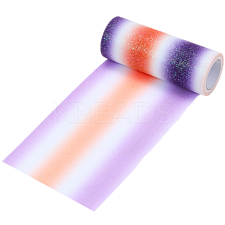 Rainbow Polyester Fabric Sparkling Tulle Roll OCOR-WH20006-55A-1