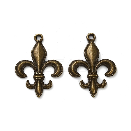 Lily Symbol Tibetan Style Alloy Pendants PALLOY-E776-01AB-01-1