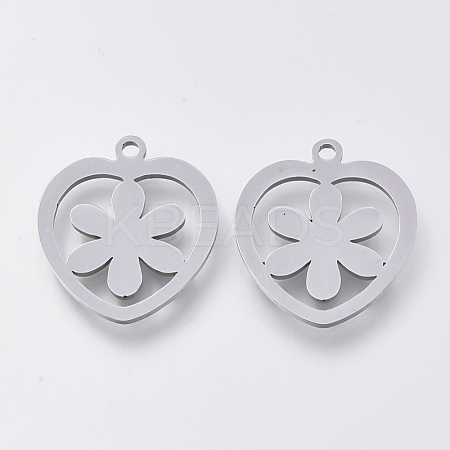 Non-Tarnish 201 Stainless Steel Pendants STAS-S110-040P-1