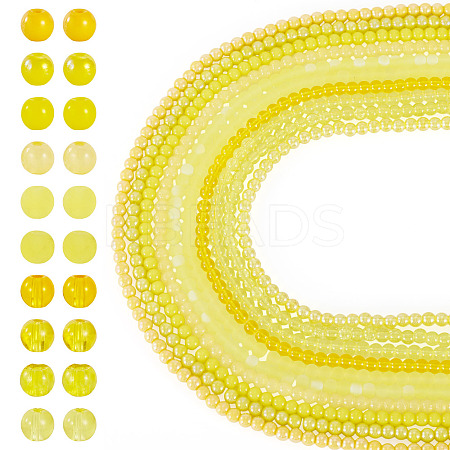 10 Strands 10 Styles Electroplate Opaque Glass Beads Strands GLAA-TA0003-60-1