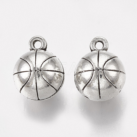Tibetan Style Alloy Charms TIBEP-T052-32AS-RS-1