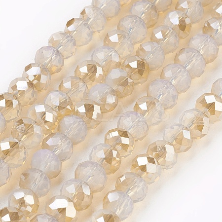Electroplate Glass Beads Strands X-GLAA-K027-HR-A01-1