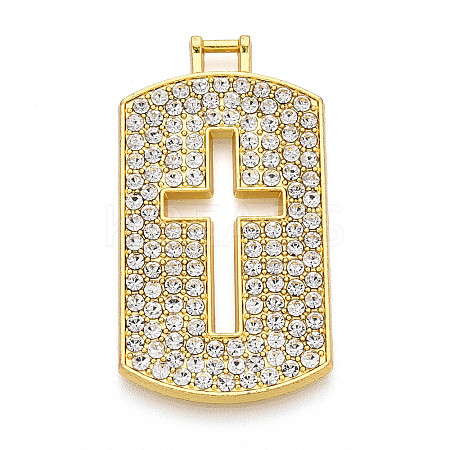 Alloy Rhinestone Pendants PALLOY-N182-12G-1
