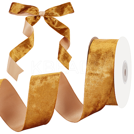 10 Yards Single Face Velvet Ribbon OCOR-WH0085-33A-01-1