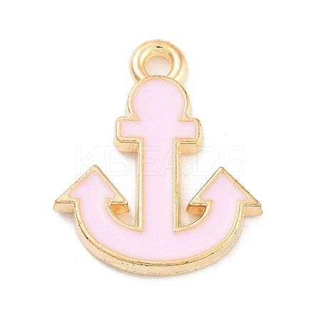 Light Gold Plated Alloy Enamel Charms ENAM-M219-07KCG-03-1