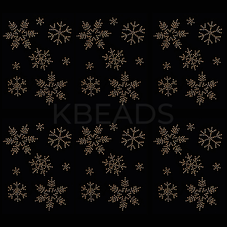 Snowflake Pattern Hotfix Rhinestones DIY-WH0430-205D-1