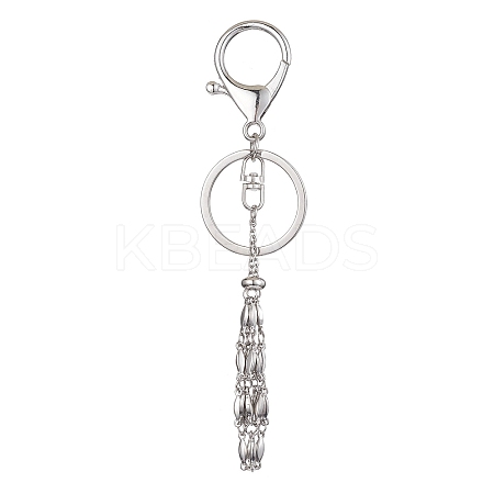 304 Stainless Steel Braided Macrame Pouch Empty Stone Holder for Keychain KEYC-JKC00529-1