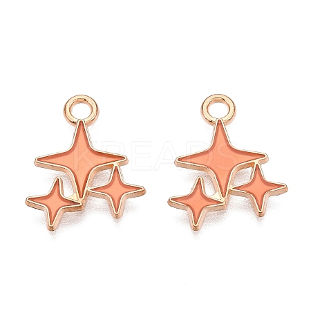 Alloy Enamel Pendants ENAM-T020-38B-RS-1