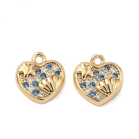 Brass Pave Cubic Zirconia Pendants KK-A286-01G-1