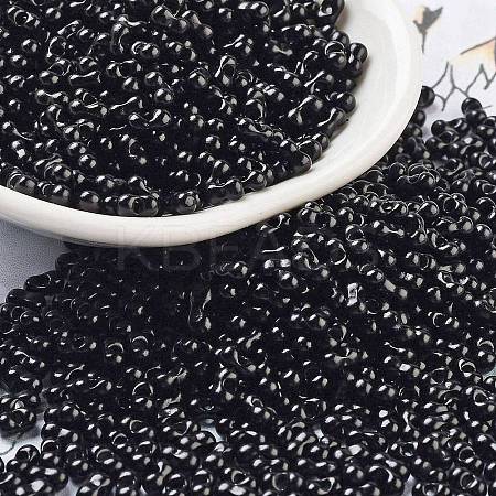 Baking Paint Glass Seed Beads SEED-A033-04A-1