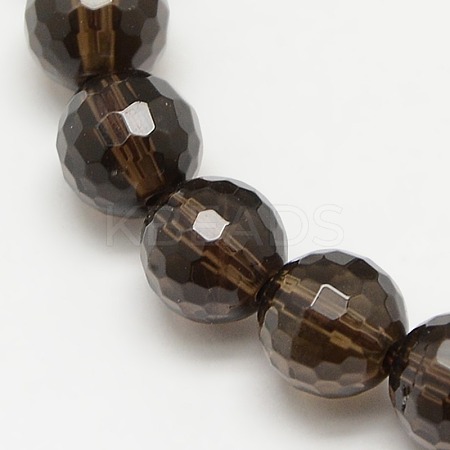 Smoky Quartz Beads Strands GSFR8mm176-128-1
