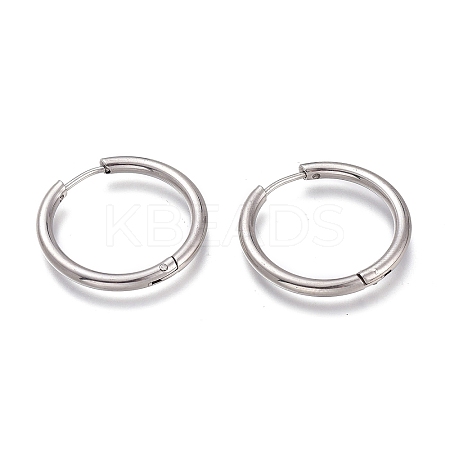 Tarnish Resistant 201 Stainless Steel Huggie Hoop Earrings LS-EJEW-O095-05-13-1