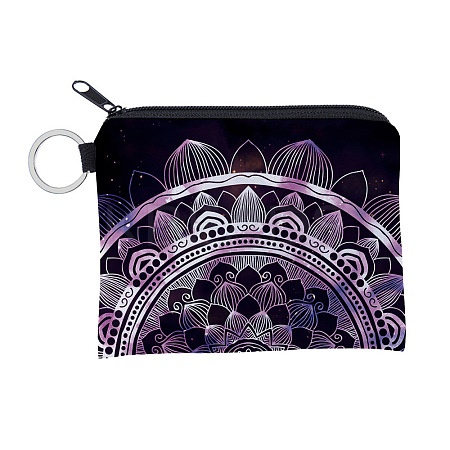 Mandala Flower Pattern Polyester Clutch Bags PAAG-PW0016-03G-1
