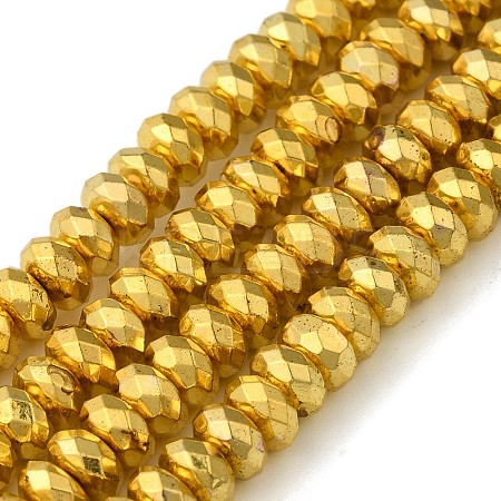 Electroplate Non-magnetic Synthetic Hematite Beads Strands G-L485-06D-G-1