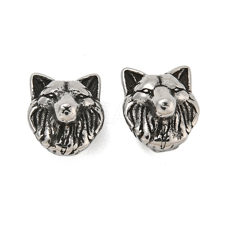 Animal 304 Stainless Steel Beads STAS-E214-11AS-12-1