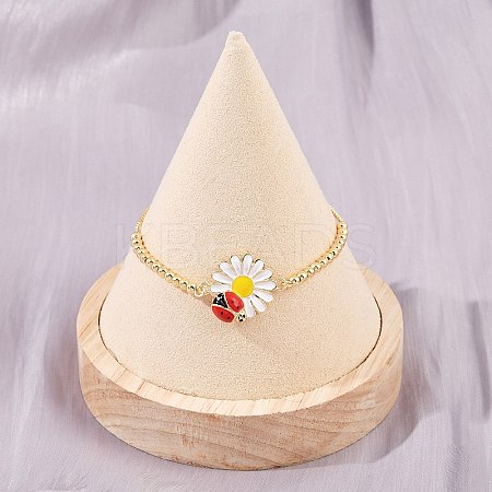 Brass Box Chain Slider Bracelets BJEW-P360-01G-1