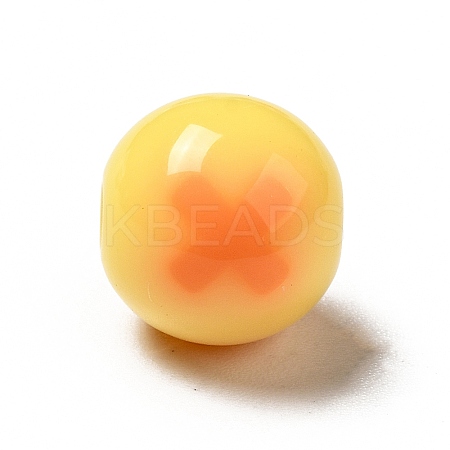 Two Tone Opaque Acrylic Beads SACR-K003-02C-1