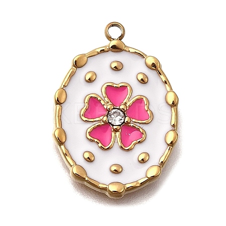 304 Stainless Steel Enamel Pendants STAS-Z161-08G-1