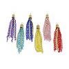 Iron Chain Tassel Big Pendants IFIN-F157-01G-1