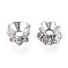 Buddhist Jewelry Findings Tibetan Style Alloy Lotus Double Sided Bead Caps PALLOY-O042-03-01-2