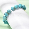 Natural Magnesite Round Beaded Bracelets for Women BJEW-A170-01G-2