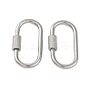 Non-Tarnish 304 Stainless Steel Screw Carabiner Lock Charms STAS-K192-01P-A-1