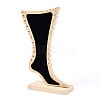 Foot Shaped Bamboo Anklet Storage Jewelry Rack ODIS-G018-01B-01-1