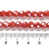Electroplate Opaque Glass Beads Strands EGLA-A035-P6mm-A03-4