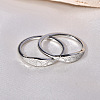 Sun Pattern 304 Stainless Steel Finger Rings FS-WG90263-12-1