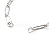 Tarnish Resistant 304 Stainless Steel Paperclip Chains Bracelet Making AJEW-JB01038-02-3
