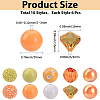 60Pcs 10 Styles Resin Rhinestone Beads RESI-PA0001-03-2