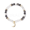 Brass Micro Pave Cubic Zirconia Charm Bracelets BJEW-JB12230-02-2