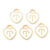 Light Gold Plated Alloy Enamel Pendants ENAM-R136-30-08-1