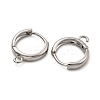 Brass Hoop Earring Findings KK-C134-24P-2