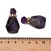 Natural Amethyst Perfume Bottle Pendants G-B149-02G-02-3