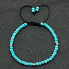 Adjustable Synthetic Turquoise Braided Beaded Bracelets for Women LG9619-7-1