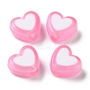 Heart Acrylic Beads TACR-S117-04G-1