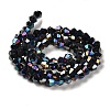 Transparent Electroplate Glass Beads Strands GLAA-F029-4mm-A02-2