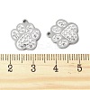 201 Stainless Steel Rhinestone Pendants STAS-V005-05P-04-3