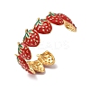 304 Stainless Steel Enamel Cuff Bangles for Women BJEW-F518-01G-2