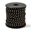 Golden Aluminum Studded Faux Suede Cord LW-D004-01-1
