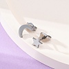 Tarnish Resistant 304 Stainless Steel Stud Earrings EJEW-F227-18P-1