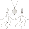 2Pcs 925 Sterling Silver Hollow Charm Cabochon Settings DIY-BC0010-02P-1