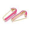 Brass Enamel Safety Pins Earrings JEWB-R015-01E-NF-2